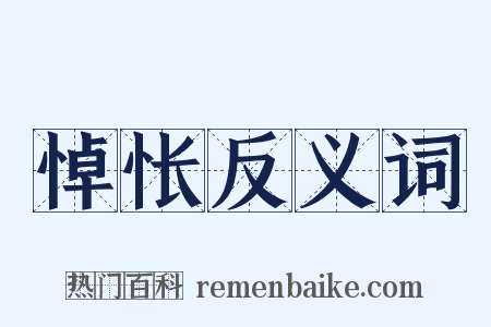 悼怅反义词是什么意思的图片